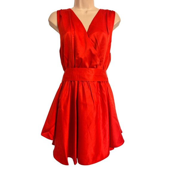 Inspir NY By Tezza Size Medium Satin Back Crepe Mini Dress Fiesta NWT Inspired $ - Picture 9 of 9